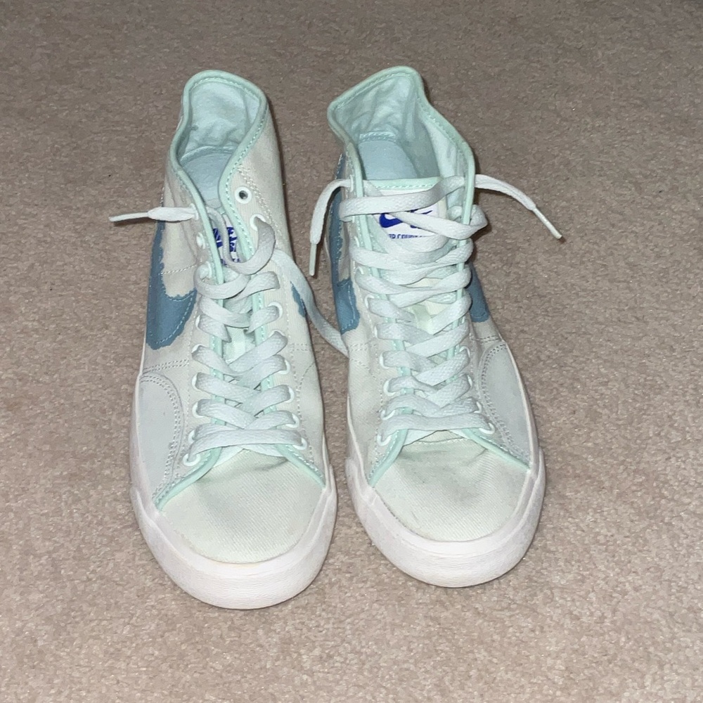 Women's Blazer mid in White and Blue